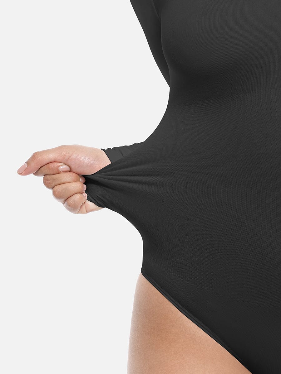 Long Sleeve Seamless Corset Shapewear Bodysuit - Slim Silhouette