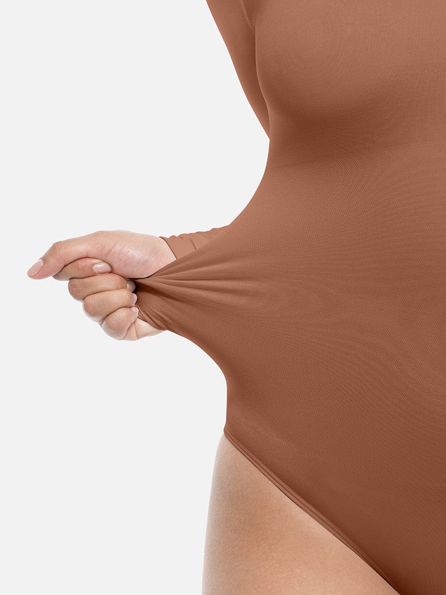 Long Sleeve Seamless Corset Shapewear Bodysuit - Slim Silhouette