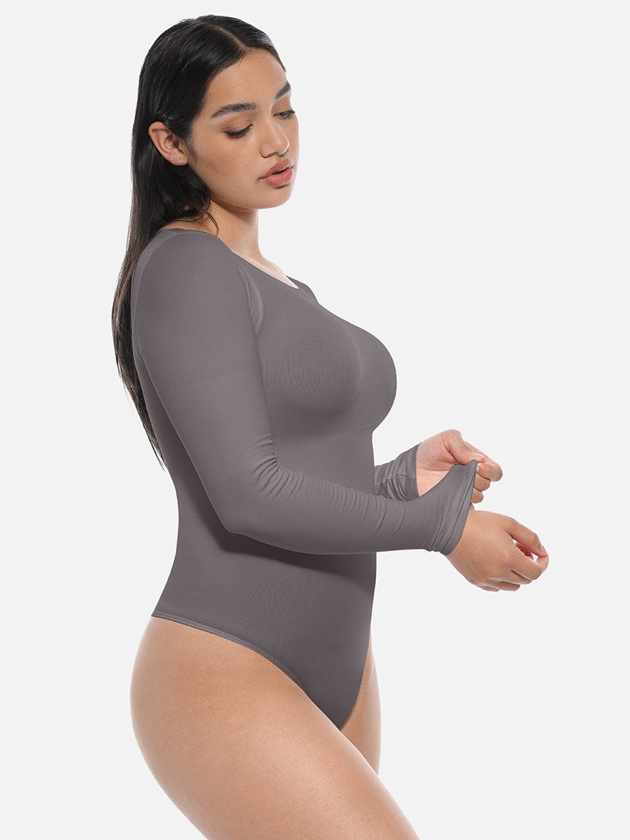 Long Sleeve Seamless Corset Shapewear Bodysuit - Slim Silhouette