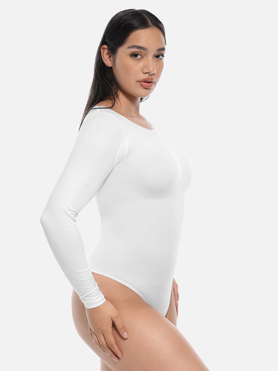 Long Sleeve Seamless Corset Shapewear Bodysuit - Slim Silhouette