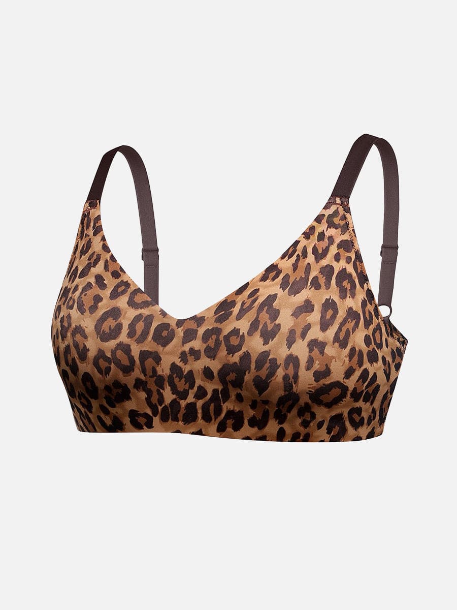 V-Neck Seamless Bralette with Underarm Smoothing & Adjustable Straps