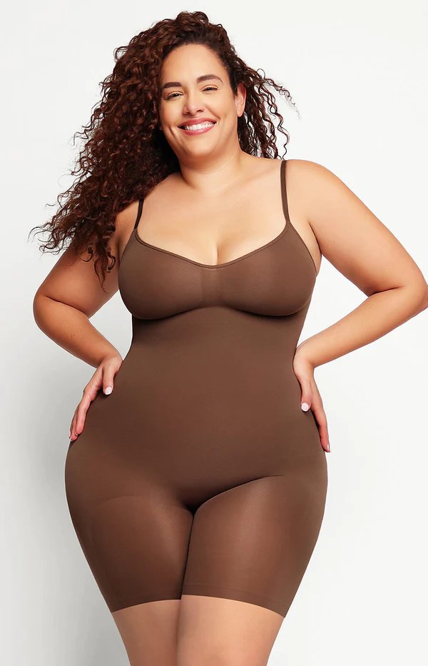 PowerSculpt™ Mid Thigh Tummy Control Seamless Shapewear Bodysuit