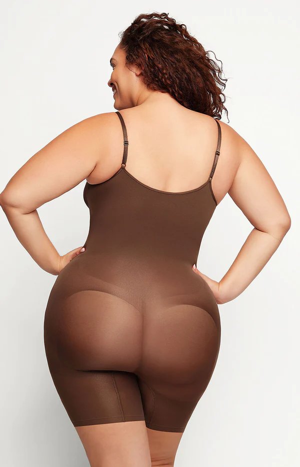PowerSculpt™ Mid Thigh Tummy Control Seamless Shapewear Bodysuit
