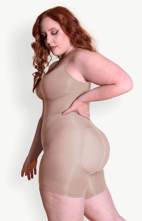 PowerSculpt™ Mid Thigh Tummy Control Seamless Shapewear Bodysuit