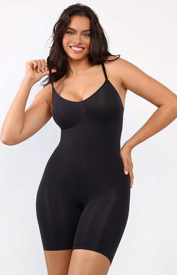 PowerSculpt™ Mid Thigh Tummy Control Seamless Shapewear Bodysuit