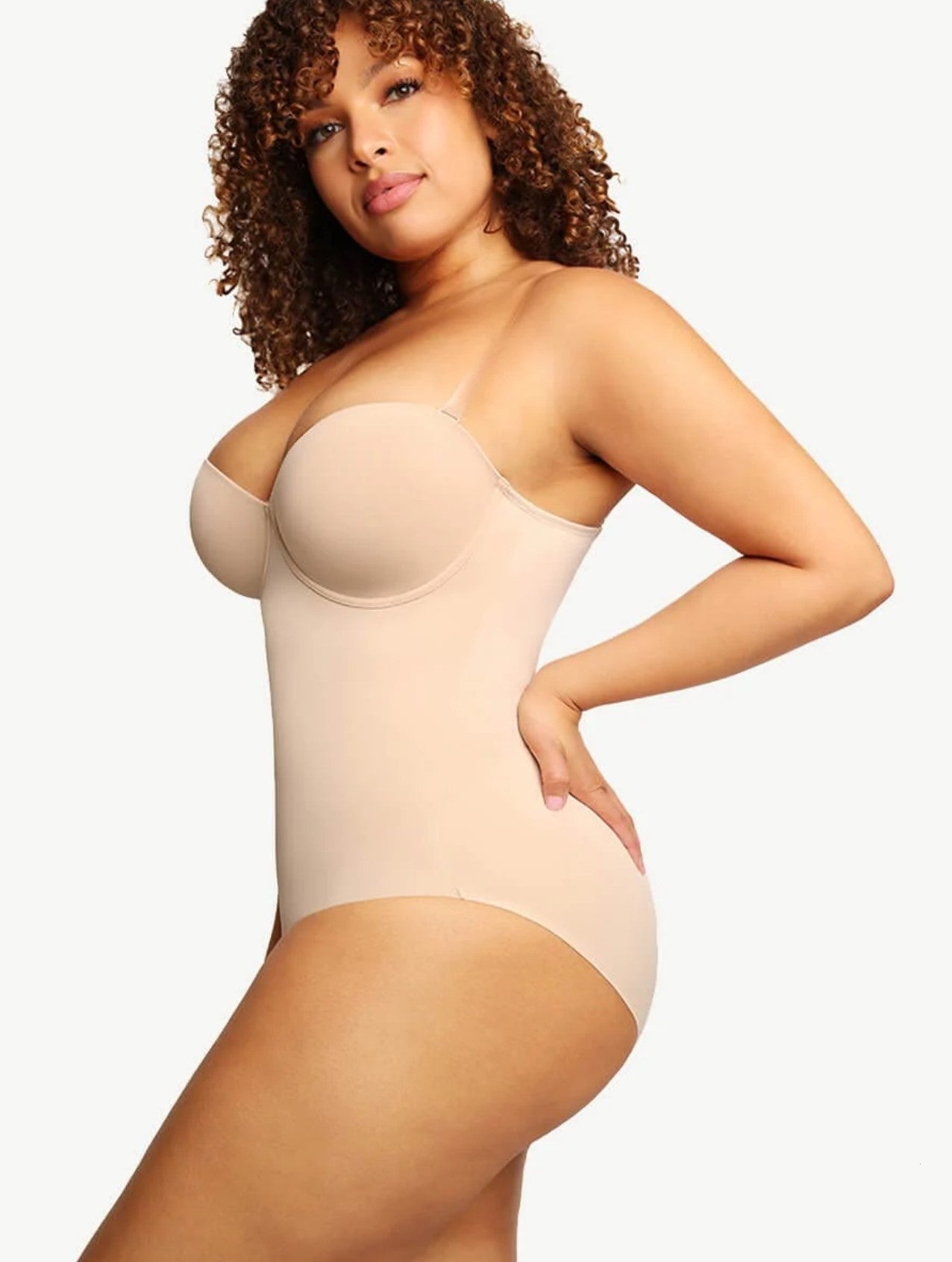 Luxxslim® Strapless Fancy Cupped Shaping Bodysuit