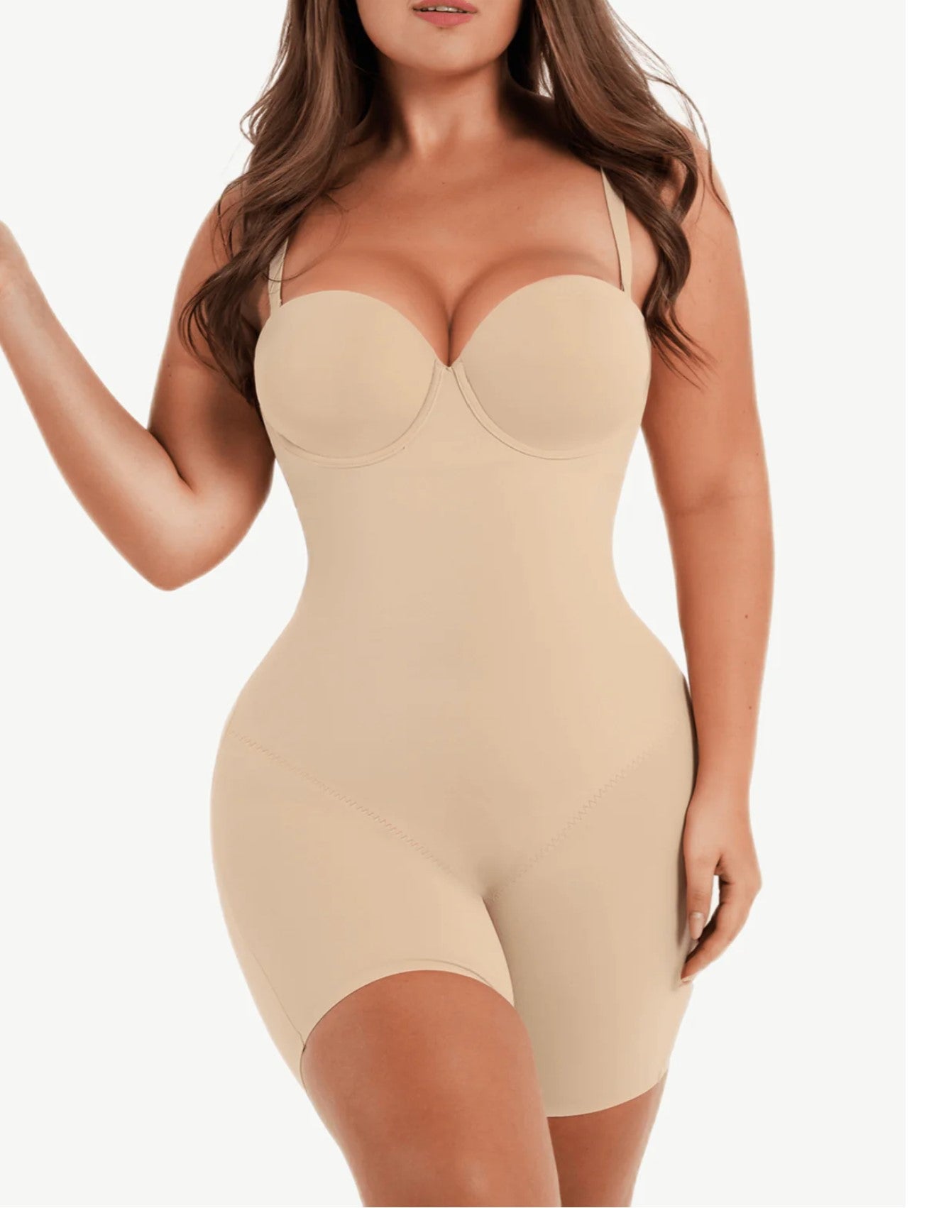 Luxxslim® Strapless Fancy Cupped Shaping Bodysuit