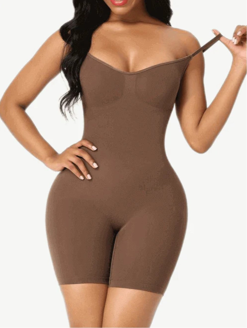 PowerSculpt™ Mid Thigh Tummy Control Seamless Shapewear Bodysuit