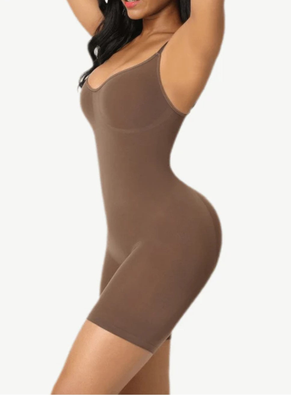PowerSculpt™ Mid Thigh Tummy Control Seamless Shapewear Bodysuit