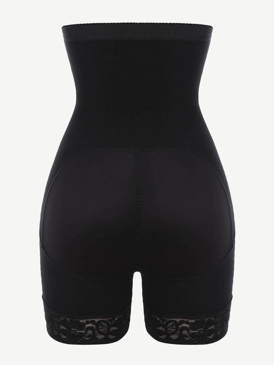 Wholesale Queen Size High Waist Post-surgical Slimming Shorts Lace Hemline Hooks