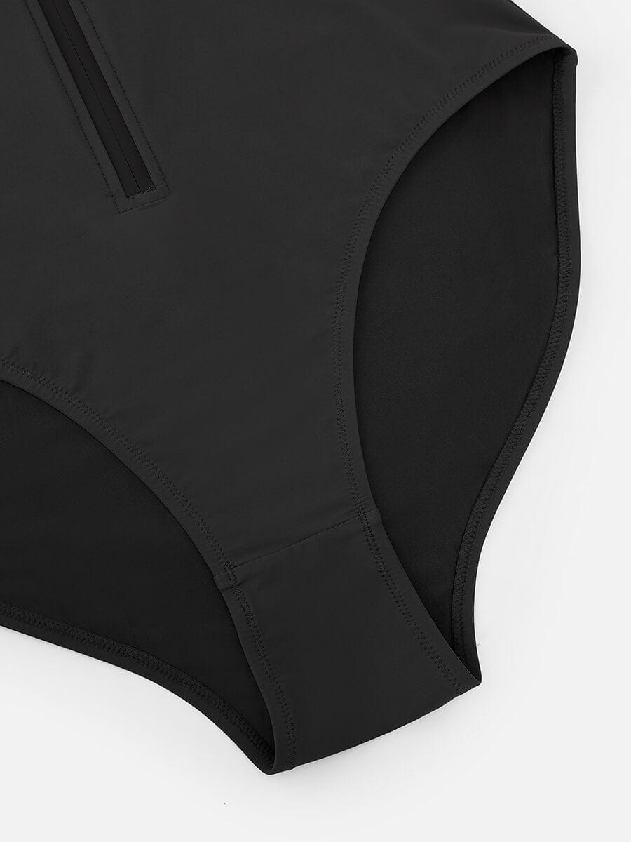 Waist Shaping Tummy Control One Piece Swimsuit with Panty Lining