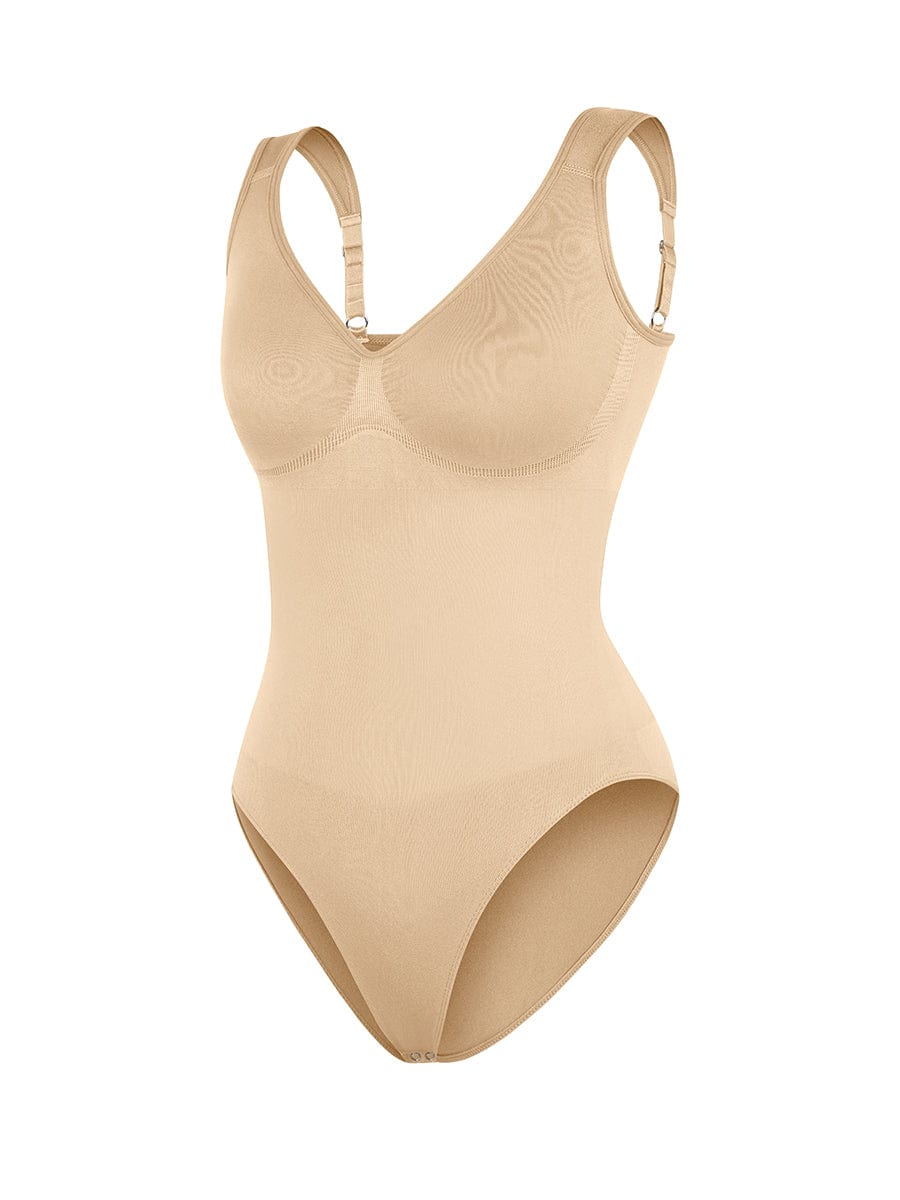 Wholesale Seamless Diamond Neck Bust Support Waist Control Panty Bodysuit