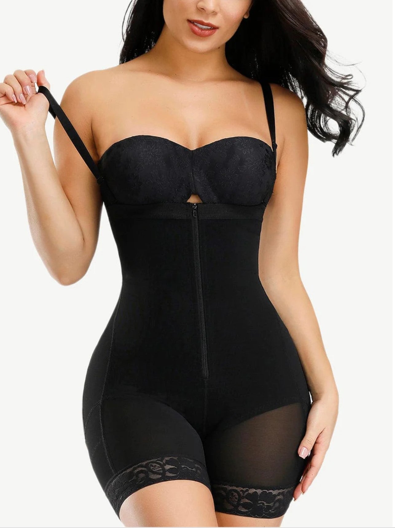 LuxxSlim® Firm Tummy Compression Bodysuit Shaper With Butt Lifter