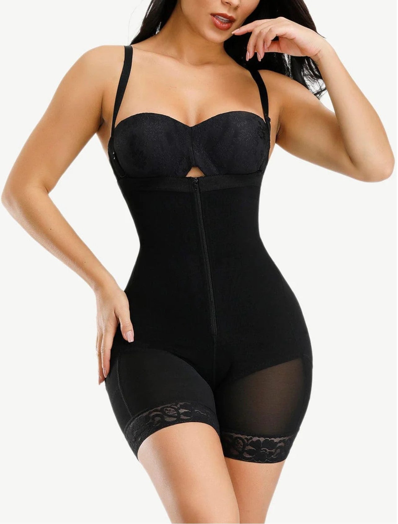 LuxxSlim® Firm Tummy Compression Bodysuit Shaper With Butt Lifter