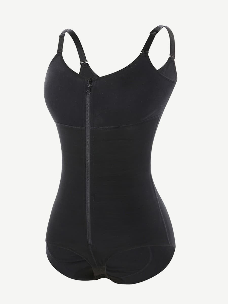 Wholesale Large Size Postoperative Full Body Shaper Front Zipper Smooth Abdomen